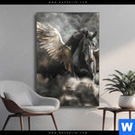 Wechselmotiv Mystisches Pferd Mit Fluegeln Hochformat Produktvorschau mit dem Bild Mystisches Pferd mit Flügeln im Format Hochformat.