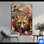Wechselmotiv Naturbild Fuchs Und Blumen Hochformat Produktvorschau mit dem Bild Naturbild Fuchs und Blumen im Format Hochformat.
