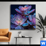 Wechselmotiv Neon Sukkulenten Quadrat Produktvorschau mit dem Bild Neon Sukkulenten im Format Quadrat.