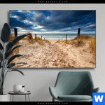 Wechselmotiv Nordseekueste Wolken Querformat Produktvorschau mit dem Bild Nordseeküste & Wolken im Format Querformat.