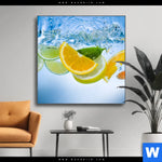 Wechselmotiv Obst Unter Wasser Quadrat Produktvorschau mit dem Bild Obst unter Wasser im Format Quadrat.