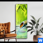 Wechselmotiv Orchidee Im Japanischer Brunnen Schmal Produktvorschau mit dem Bild Orchidee im japanischer Brunnen im Format Schmal.