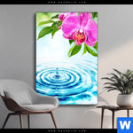 Wechselmotiv Orchidee Wassertropfen Hochformat Produktvorschau mit dem Bild Orchidee & Wassertropfen im Format Hochformat.