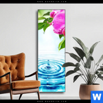 Wechselmotiv Orchidee Wassertropfen Schmal Produktvorschau mit dem Bild Orchidee & Wassertropfen im Format Schmal.