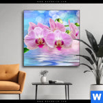 Wechselmotiv Orchideen Blueten Quadrat Produktvorschau mit dem Bild Orchideen Blüten im Format Quadrat.