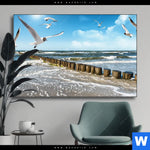 Wechselmotiv Ostseekueste Moewen Querformat Produktvorschau mit dem Bild Ostseeküste & Möwen im Format Querformat.