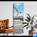 Wechselmotiv Ostseekueste Moewen Schmal Produktvorschau mit dem Bild Ostseeküste & Möwen im Format Schmal.