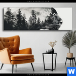 Wechselmotiv Panther Natur Im Schatten Panorama Produktvorschau mit dem Bild Panther - Natur im Schatten im Format Panorama.