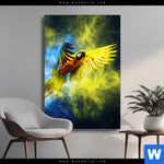 Wechselmotiv Papagei Farbexplosion Hochformat Produktvorschau mit dem Bild Papagei - Farbexplosion im Format Hochformat.