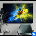 Wechselmotiv Papagei Farbexplosion Querformat Produktvorschau mit dem Bild Papagei - Farbexplosion im Format Querformat.