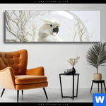 Wechselmotiv Papagei Zarte Gefangenschaft Panorama Produktvorschau mit dem Bild Papagei - Zarte Gefangenschaft im Format Panorama.
