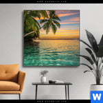 Wechselmotiv Paradiesische Insel Quadrat Produktvorschau mit dem Bild Paradiesische Insel im Format Quadrat.