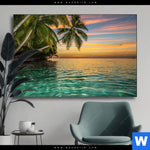 Wechselmotiv Paradiesische Insel Querformat Produktvorschau mit dem Bild Paradiesische Insel im Format Querformat.