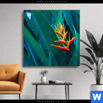 Wechselmotiv Paradiesvogelblume Quadrat Produktvorschau mit dem Bild Paradiesvogelblume im Format Quadrat.