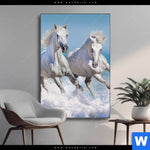 Wechselmotiv Pferdeherde Am Strand Hochformat Produktvorschau mit dem Bild Pferdeherde am Strand im Format Hochformat.