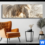 Wechselmotiv Pferdeliebe Stolze Freiheit Panorama Produktvorschau mit dem Bild Pferdeliebe - Stolze Freiheit im Format Panorama.