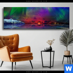 Wechselmotiv Polarlichter Panorama Produktvorschau mit dem Bild Polarlichter im Format Panorama.