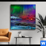 Wechselmotiv Polarlichter Quadrat Produktvorschau mit dem Bild Polarlichter im Format Quadrat.