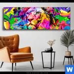 Wechselmotiv Pop Art Loewe Panorama Produktvorschau mit dem Bild Pop Art Löwe im Format Panorama.