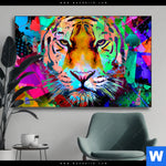 Wechselmotiv Pop Art Tiger No 2 Querformat Produktvorschau mit dem Bild Pop Art Tiger No. 2 im Format Querformat.