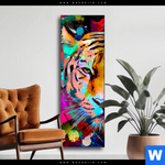 Wechselmotiv Pop Art Tiger No 2 Schmal Produktvorschau mit dem Bild Pop Art Tiger No. 2 im Format Schmal.