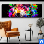 Wechselmotiv Pop Art Wolf Panorama Produktvorschau mit dem Bild Pop Art Wolf im Format Panorama.