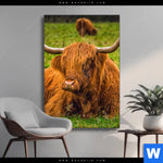 Wechselmotiv Rind In Den Schottischen Highlands Hochformat Produktvorschau mit dem Bild Rind in den schottischen Highlands im Format Hochformat.