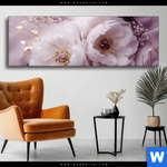 Wechselmotiv Romantische Pfingstrosen Panorama Produktvorschau mit dem Bild Romantische Pfingstrosen im Format Panorama.