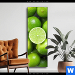 Wechselmotiv Saftige Limetten Voller Energie Schmal Produktvorschau mit dem Bild Saftige Limetten voller Energie im Format Schmal.