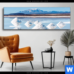 Wechselmotiv Salzlandschaft In Den Anden Panorama Produktvorschau mit dem Bild Salzlandschaft in den Anden im Format Panorama.