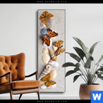 Wechselmotiv Schmetterlinge Muscheln Im Sand Schmal Produktvorschau mit dem Bild Schmetterlinge & Muscheln im Sand im Format Schmal.