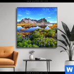 Wechselmotiv Schoener Tag In Island Quadrat Produktvorschau mit dem Bild Schöner Tag in Island im Format Quadrat.