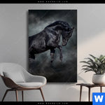 Wechselmotiv Schwarzer Hengst Hochformat Produktvorschau mit dem Bild Schwarzer Hengst im Format Hochformat.