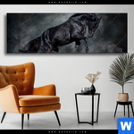Wechselmotiv Schwarzer Hengst Panorama Produktvorschau mit dem Bild Schwarzer Hengst im Format Panorama.