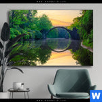 Wechselmotiv See Mit Alter Bruecke Aus Stein Querformat Produktvorschau mit dem Bild See mit alter Brücke aus Stein im Format Querformat.