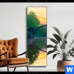 Wechselmotiv See Mit Alter Bruecke Aus Stein Schmal Produktvorschau mit dem Bild See mit alter Brücke aus Stein im Format Schmal.