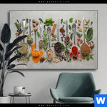 Wechselmotiv Silberloeffel Mit Gewuerzen Querformat Produktvorschau mit dem Bild Silberlöffel mit Gewürzen im Format Querformat.