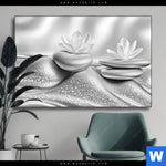 Wechselmotiv Silberne Zen Harmonie Querformat Produktvorschau mit dem Bild Silberne Zen Harmonie im Format Querformat.