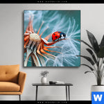 Wechselmotiv Sonnenkaefer Auf Pusteblume Quadrat Produktvorschau mit dem Bild Sonnenkäfer auf Pusteblume im Format Quadrat.