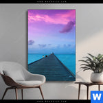 Wechselmotiv Sonnenuntergang Auf Den Malediven Hochformat Produktvorschau mit dem Bild Sonnenuntergang auf den Malediven im Format Hochformat.