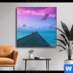 Wechselmotiv Sonnenuntergang Auf Den Malediven Quadrat Produktvorschau mit dem Bild Sonnenuntergang auf den Malediven im Format Quadrat.