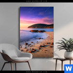 Wechselmotiv Sonnenuntergang In Bucht Hochformat Produktvorschau mit dem Bild Sonnenuntergang in Bucht im Format Hochformat.