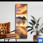 Wechselmotiv Sonnenuntergang Norwegen Schmal Produktvorschau mit dem Bild Sonnenuntergang Norwegen im Format Schmal.