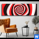 Wechselmotiv Spirale In Rot Weiss Schwarz Panorama Produktvorschau mit dem Bild Spirale in rot weiß schwarz im Format Panorama.