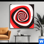 Wechselmotiv Spirale In Rot Weiss Schwarz Quadrat Produktvorschau mit dem Bild Spirale in rot weiß schwarz im Format Quadrat.