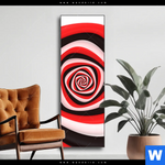 Wechselmotiv Spirale In Rot Weiss Schwarz Schmal Produktvorschau mit dem Bild Spirale in rot weiß schwarz im Format Schmal.