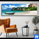 Wechselmotiv Strand In Thailand Panorama Produktvorschau mit dem Bild Strand in Thailand im Format Panorama.