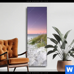 Wechselmotiv Strandweg Im Sonnenuntergang Schmal Produktvorschau mit dem Bild Strandweg im Sonnenuntergang im Format Schmal.