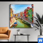 Wechselmotiv Strassen Von Venedig Quadrat Produktvorschau mit dem Bild Straßen von Venedig im Format Quadrat.