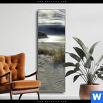 Wechselmotiv Stuermischer Himmel Am Strand Schmal Produktvorschau mit dem Bild Stürmischer Himmel am Strand im Format Schmal.